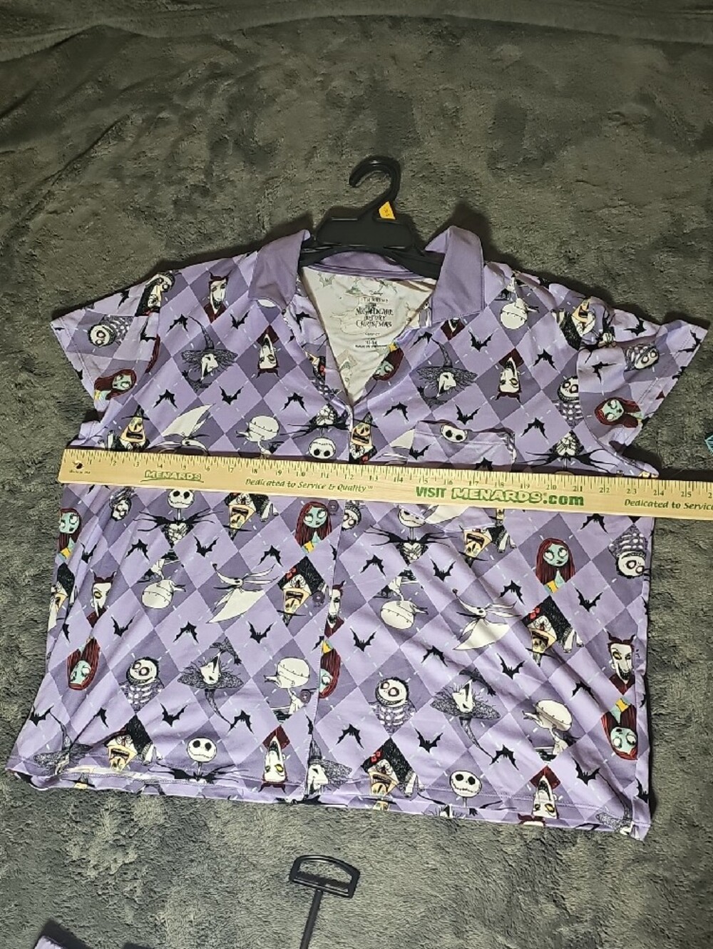 Disney Lavender The Nightmare Before Christmas Short Pajama Set Size L - Picture 4 of 9